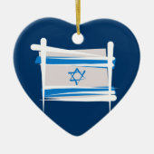 Israel Brush Flag Keramisch Ornament (Voorkant)
