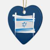 Israel Brush Flag Keramisch Ornament (Links)