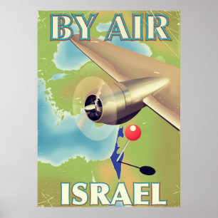 Israel By air vintage poster