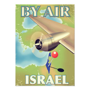 Israel By air vintage poster