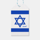 Israel Cadeau Label, Israëlische vlag patriotten / Cadeaulabel (Voorkant)