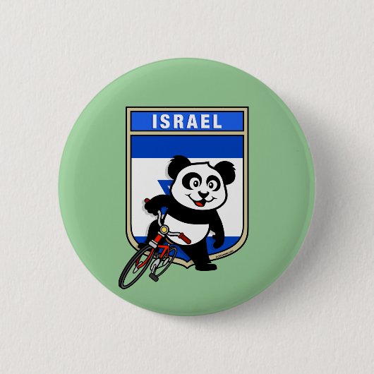 Israel Cycling Panda Ronde Button 5,7 Cm (Voorkant)