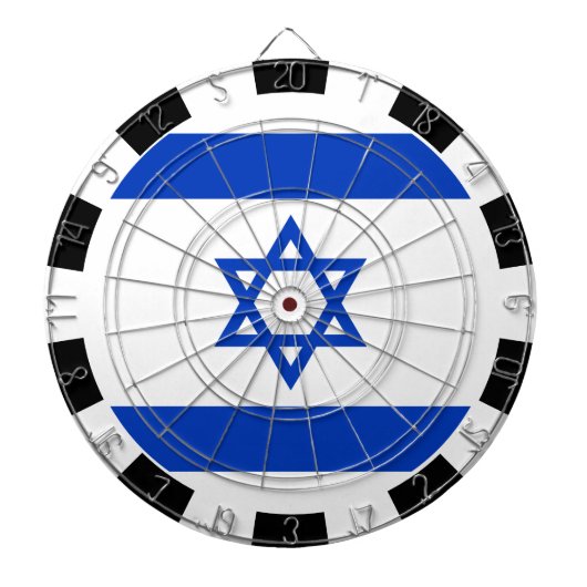 Israel Dartboard en Israëlische vlag/spelraad Dartbord (Voorkant)