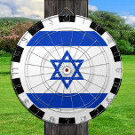 Israel Dartboard en Israëlische vlag/spelraad Dartbord<br><div class="desc">Dartboard: Israëlisch-Israëlisch vlagdonker,  familiekleeuws - houd van mijn land,  zomerspelen,  feestdag,  vaders dag,  verjaardagsfeest,  universiteitsstudenten/sportfans</div>