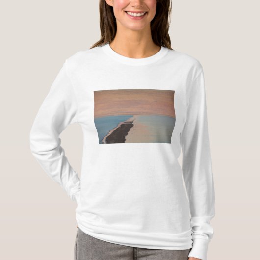 Israël, Dode Zee, Ein Bokek, Dode Zee, schemering T-shirt (Voorkant)