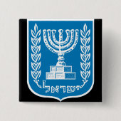 israel embleem vierkante button 5,1 cm