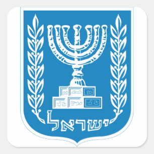 israel embleem vierkante sticker