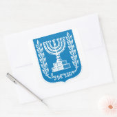 israel embleem vierkante sticker (Envelop)