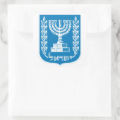 israel embleem vierkante sticker (Tas)