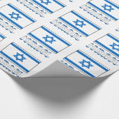 Israël en de Israëlische vlag Blauw Wit Gift Cadeaupapier (Hoek)