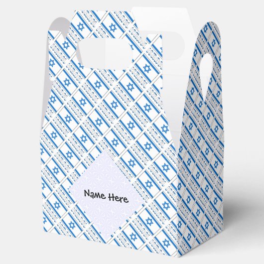 Israël en de Israëlische vlag met Jouw naam Bedankdoosjes (Geopend)