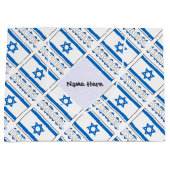 Israël en de Israëlische vlag met Jouw naam Groot Cadeauzakje (Voorkant)