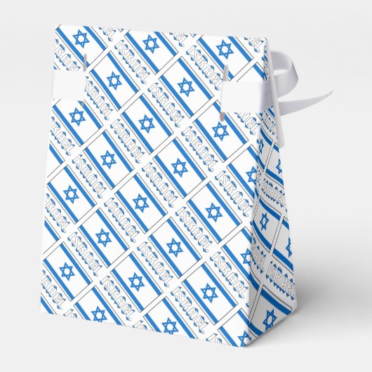 Israël en Israëlische vlag gepersonaliseerd Bedankdoosjes (Achterkant)