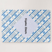 Israël en Israëlische vlag gepersonaliseerd Legpuzzel (Horizontaal)