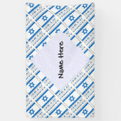 Israël en Israëlische vlag gepersonaliseerd Spandoek (Verticaal)