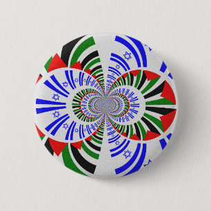 Israël en Palestina Ronde Button 5,7 Cm
