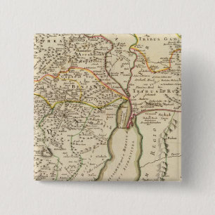 Israël en Palestina Vierkante Button 5,1 Cm