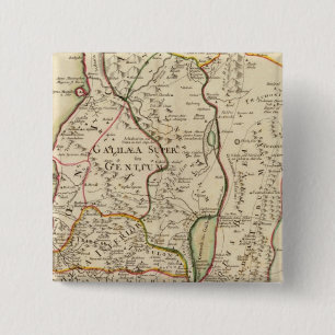 Israël en Palestina Vierkante Button 5,1 Cm