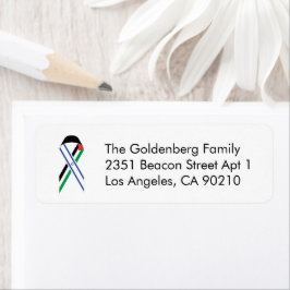 Israël en Palestina vlag vredeslint adres Etiket