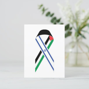 Israël en Palestina vlag vredeslint Briefkaart