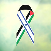 Israël en Palestina vlag vredeslint Raamsticker (Vel 3)