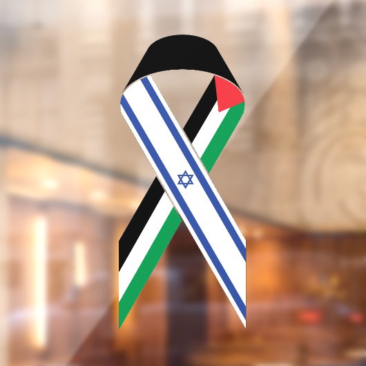 Israël en Palestina vlag vredeslint Raamsticker (Vel 2)