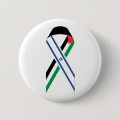 Israël en Palestina vlag vredeslint Ronde Button 5,7 Cm (Voorkant)