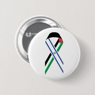 Israël en Palestina vlag vredeslint Ronde Button 5,7 Cm