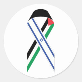 Israël en Palestina vlag vredeslint Ronde Sticker