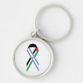 Israël en Palestina vlag vredeslint Sleutelhanger (Voorkant)