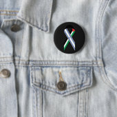 Israël en Palestina vlag vredeslint zwart Ronde Button 5,7 Cm (In situ)