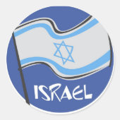 ISRAËL EN PROUD RONDE STICKER (Voorkant)