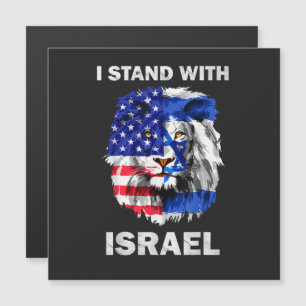 Israël en Vlag van de VS Leeuw _ Ik sta achter Isr