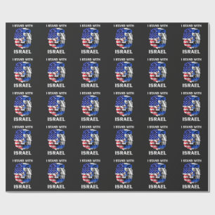 Israël en Vlag van de VS Leeuw _ Ik sta achter Isr Cadeaupapier