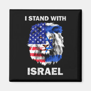 Israël En Vlag Van De Vs Leeuw Ik Sta Met Israël  Magneet