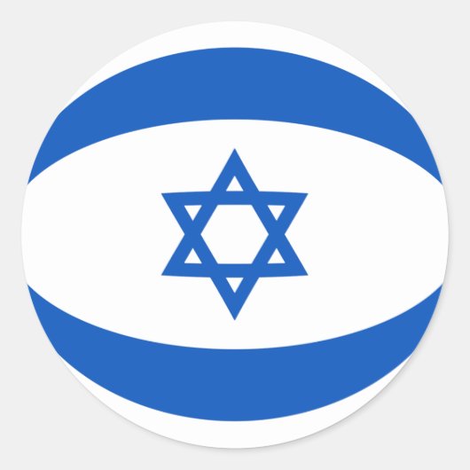 Israël Fisheye Vlag Sticker (Voorkant)
