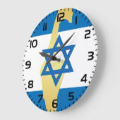 Israel Flag and Map Blue Star of David Emblem Grote Klok (Hoek)