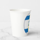 Israel Flag and Map Blue Star of David Emblem Papieren Bekers (Rechts)