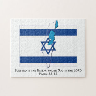 ISRAEL FLAG   Blessed Nation   Star of David Legpuzzel