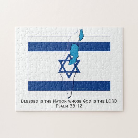 ISRAEL FLAG | Blessed Nation | Star of David Legpuzzel (Horizontaal)