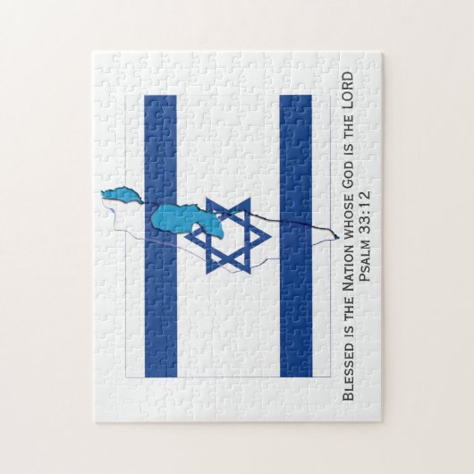 ISRAEL FLAG | Blessed Nation | Star of David Legpuzzel (Verticaal)