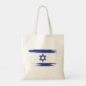Israel Flag Brush Art Tote Bag (Achterkant)