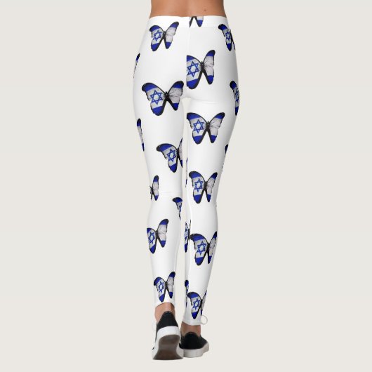 Israel Flag Butterfly Leggings (Achterkant)
