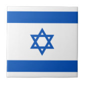 Israel Flag Ceramic Tile Tegeltje (Voorkant)