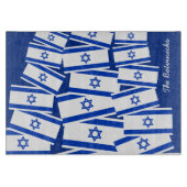 Israel Flag Challah Board - gepersonaliseerd Snijplank (Voorkant)