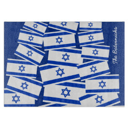 Israel Flag Challah Board - gepersonaliseerd Snijplank