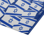 Israel Flag Challah Board - gepersonaliseerd Snijplank (Hoek)