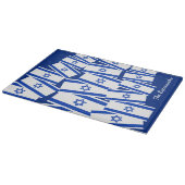 Israel Flag Challah Board - gepersonaliseerd Snijplank (Hoek)