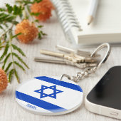 Israel Flag Charming Patriotic Sleutelhanger (Voorkant Rechts)