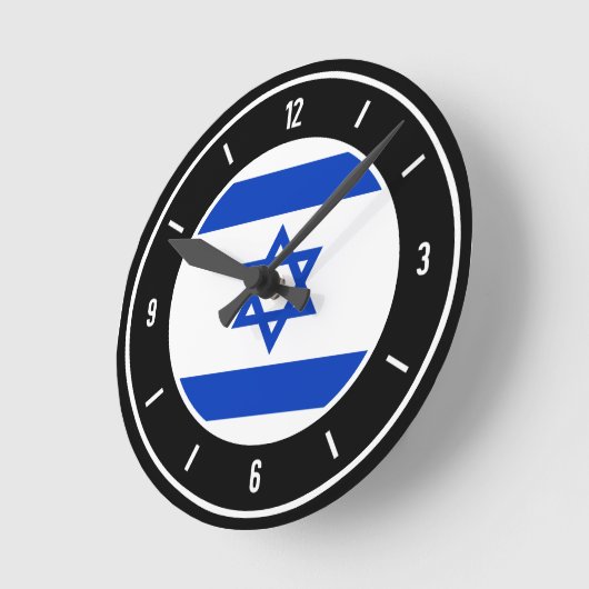 Israel Flag Elegant Ronde Klok (Hoek)